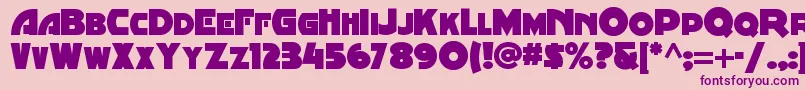 Minstrelposternf Font – Purple Fonts on Pink Background