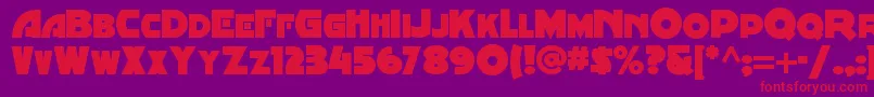 Minstrelposternf Font – Red Fonts on Purple Background