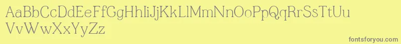 Jfshill.Text.Light-Schriftart – Graue Schriften auf gelbem Hintergrund
