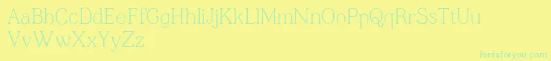 Jfshill.Text.Light Font – Green Fonts on Yellow Background