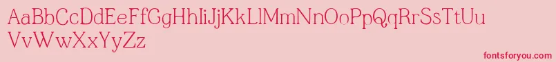 Jfshill.Text.Light Font – Red Fonts on Pink Background
