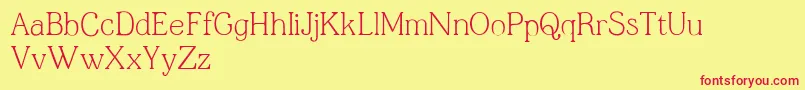 Jfshill.Text.Light Font – Red Fonts on Yellow Background
