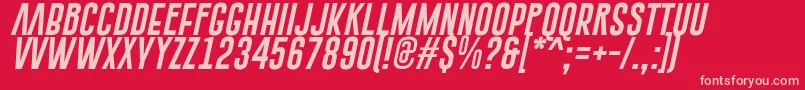 GoboldExtra1Italic Font – Pink Fonts on Red Background