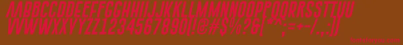 GoboldExtra1Italic Font – Red Fonts on Brown Background