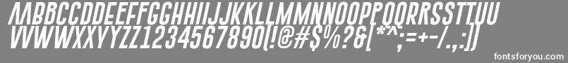 GoboldExtra1Italic Font – White Fonts on Gray Background