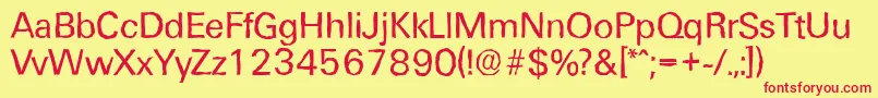 UltimateantiqueRegular Font – Red Fonts on Yellow Background