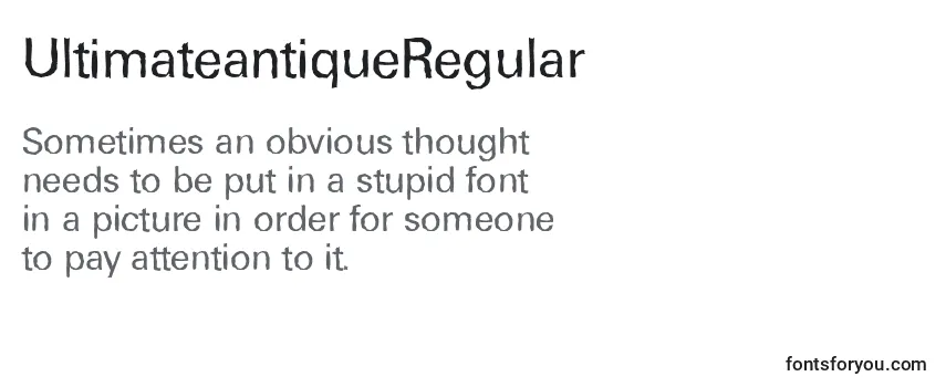 UltimateantiqueRegular Font