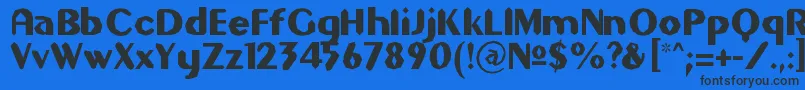 GilgongoSledge Font – Black Fonts on Blue Background