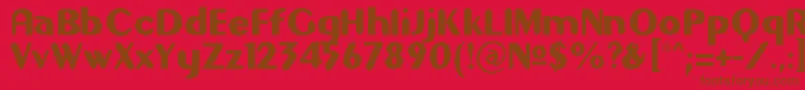 GilgongoSledge Font – Brown Fonts on Red Background