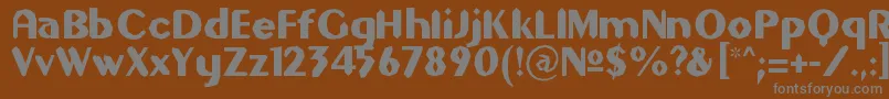 GilgongoSledge Font – Gray Fonts on Brown Background
