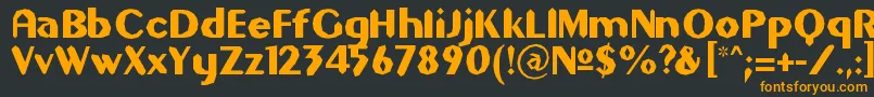 GilgongoSledge Font – Orange Fonts on Black Background