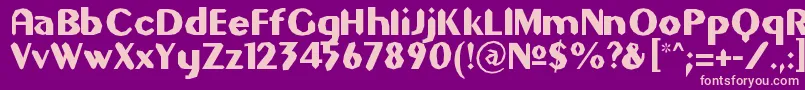 GilgongoSledge Font – Pink Fonts on Purple Background