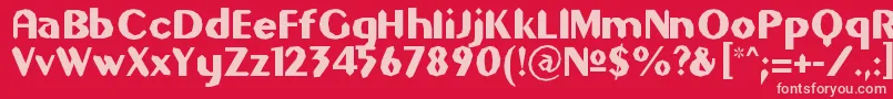 GilgongoSledge Font – Pink Fonts on Red Background