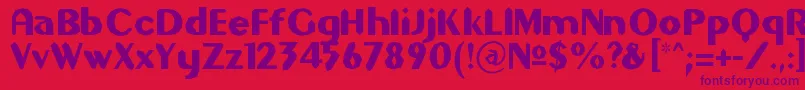 GilgongoSledge Font – Purple Fonts on Red Background