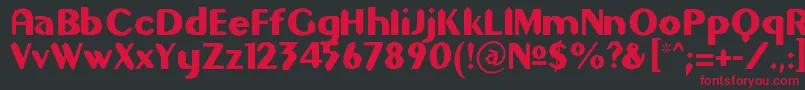 GilgongoSledge Font – Red Fonts on Black Background