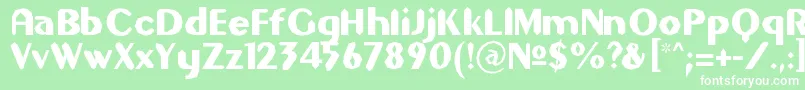 GilgongoSledge Font – White Fonts on Green Background