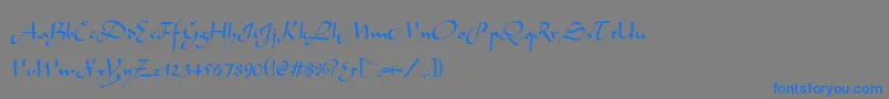 Alibabo Font – Blue Fonts on Gray Background