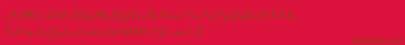 Alibabo Font – Brown Fonts on Red Background
