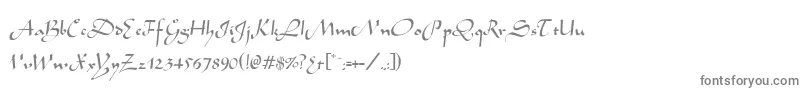 フォントAlibabo – 白い背景に灰色の文字