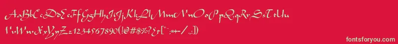 フォントAlibabo – 赤い背景に緑の文字