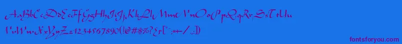 Alibabo Font – Purple Fonts on Blue Background