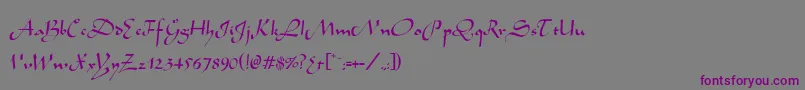 Alibabo Font – Purple Fonts on Gray Background