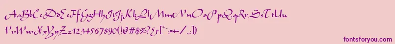Alibabo Font – Purple Fonts on Pink Background