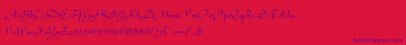 Alibabo Font – Purple Fonts on Red Background
