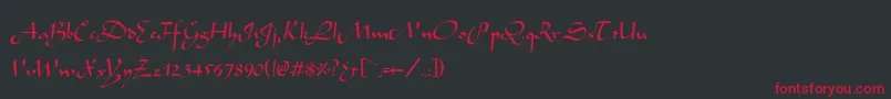 Alibabo Font – Red Fonts on Black Background