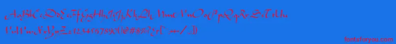 fuente Alibabo – Fuentes Rojas Sobre Fondo Azul