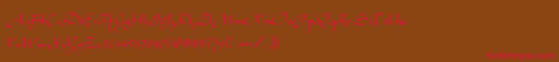 Alibabo Font – Red Fonts on Brown Background