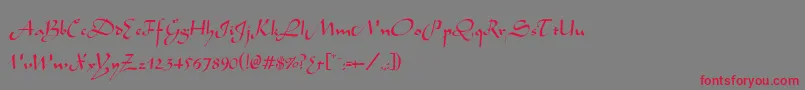 Alibabo Font – Red Fonts on Gray Background