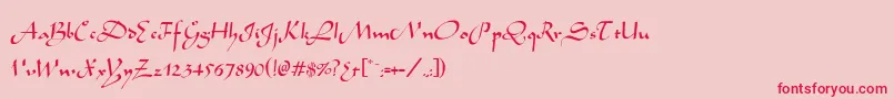 フォントAlibabo – ピンクの背景に赤い文字