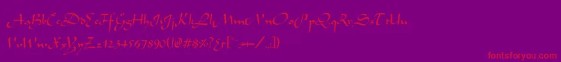 Шрифт Alibabo – красные шрифты на фиолетовом фоне