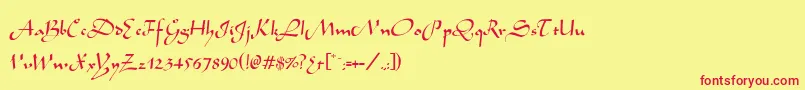 フォントAlibabo – 赤い文字の黄色い背景
