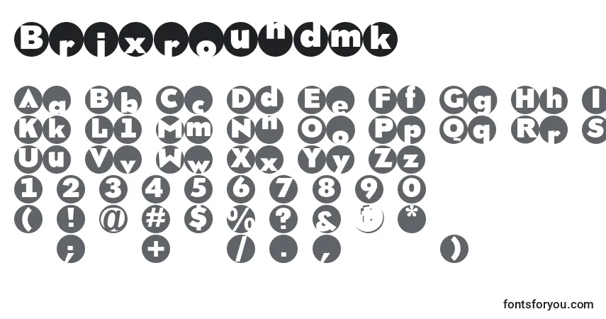 Schriftart Brixroundmk – Alphabet, Zahlen, spezielle Symbole