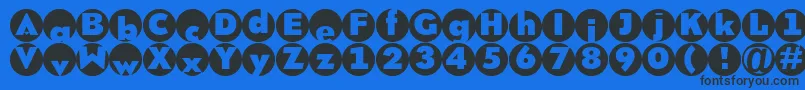 Brixroundmk Font – Black Fonts on Blue Background