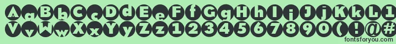 Brixroundmk Font – Black Fonts on Green Background