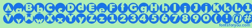 Brixroundmk Font – Blue Fonts on Green Background