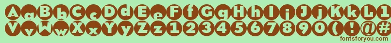 Brixroundmk Font – Brown Fonts on Green Background