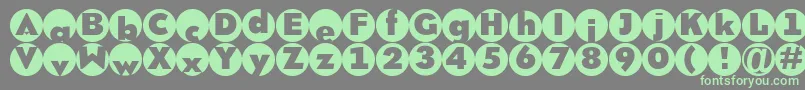 Brixroundmk Font – Green Fonts on Gray Background