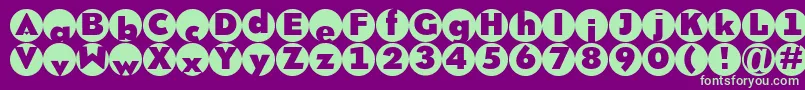 Brixroundmk Font – Green Fonts on Purple Background