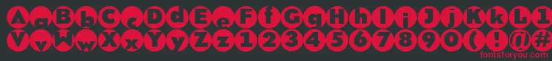 Fonte Brixroundmk – fontes vermelhas em um fundo preto