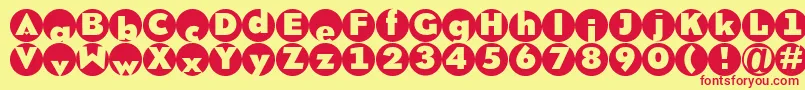 Brixroundmk Font – Red Fonts on Yellow Background