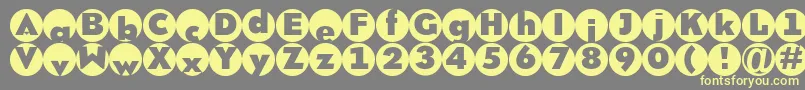 Brixroundmk Font – Yellow Fonts on Gray Background