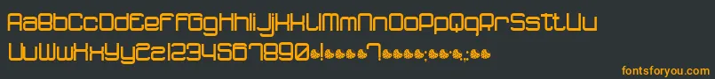 フォントDnf – 黒い背景にオレンジの文字