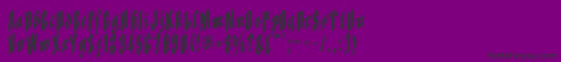 Applesauce03 Font – Black Fonts on Purple Background