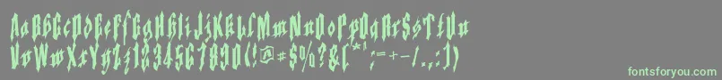 Applesauce03 Font – Green Fonts on Gray Background