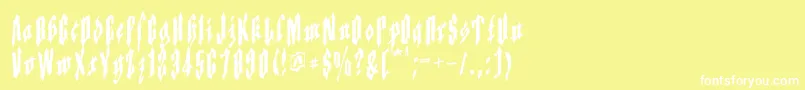 Applesauce03 Font – White Fonts on Yellow Background