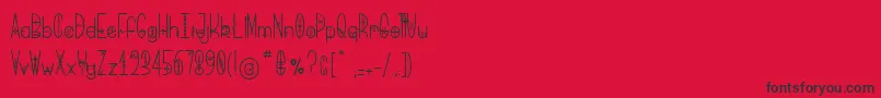 BringMeThatGlyph-Schriftart – Schwarze Schriften auf rotem Hintergrund